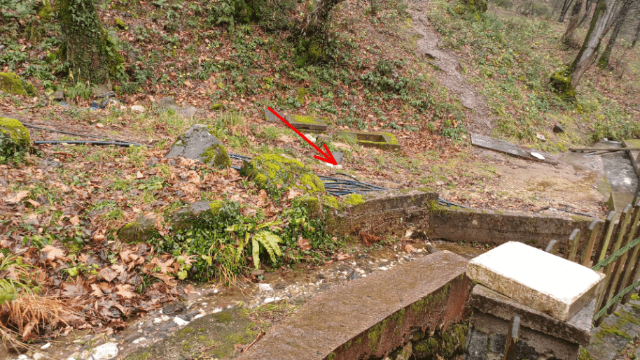 Figure 3. View of the pipeline delivering water from Küreklidere Waterfall to the facility