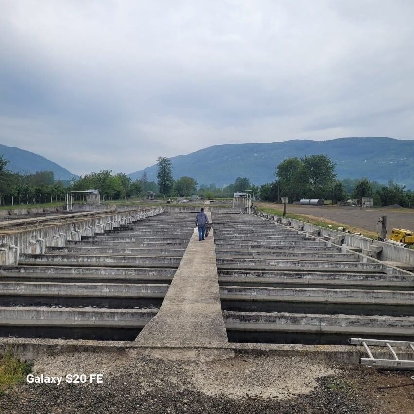 Figure 3. Concrete ponds located on the upper side